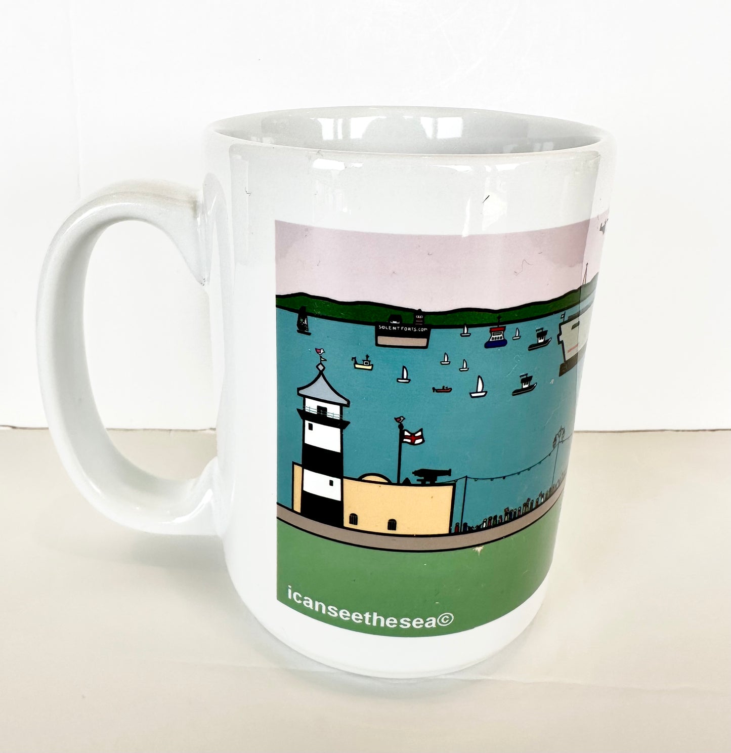 HMS Queen Elizabeth Carrier - Southsea , Big Lizzie - XXL Mug