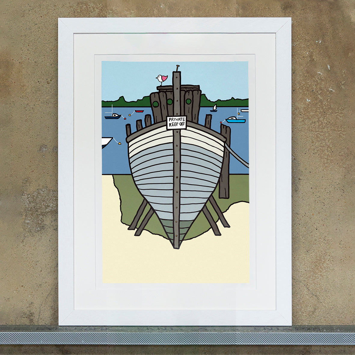 Keep Off - Dell Quay, Chichester - Art Print
