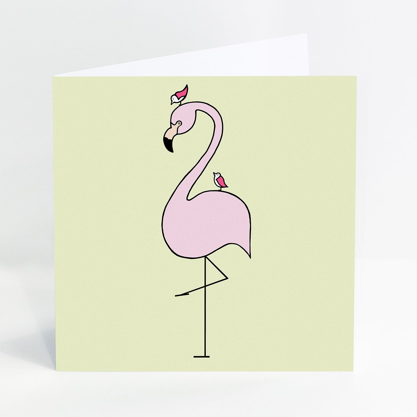Pink Flamingo & Friends Card