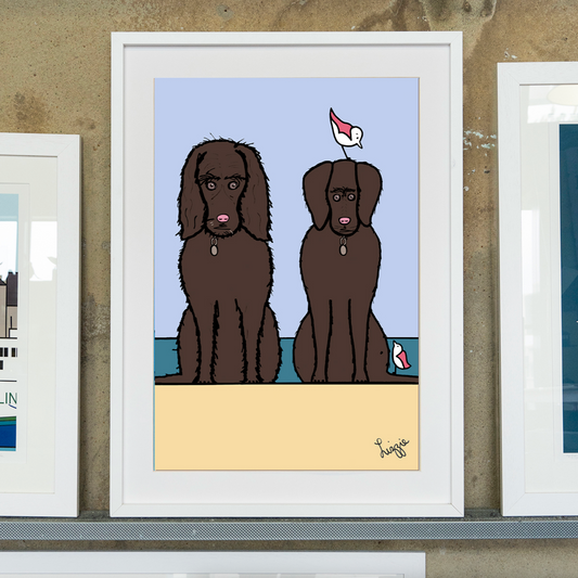 2 Dogs Poster A2