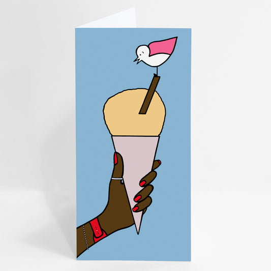 I Love My Ice Cream & Red Fingernails Card
