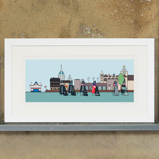 Americas Cup Revisited - Portsmouth - Art Print