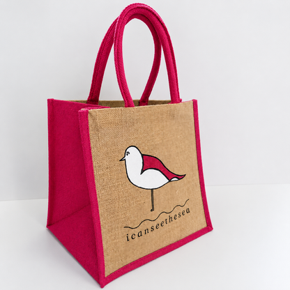 Pink “Seagull” Jute Bag