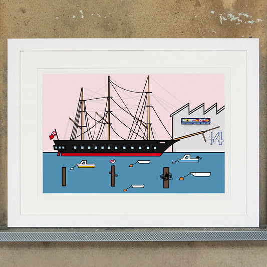 HMS Warrior - Historic Dockyard, Portsmouth - Art Print