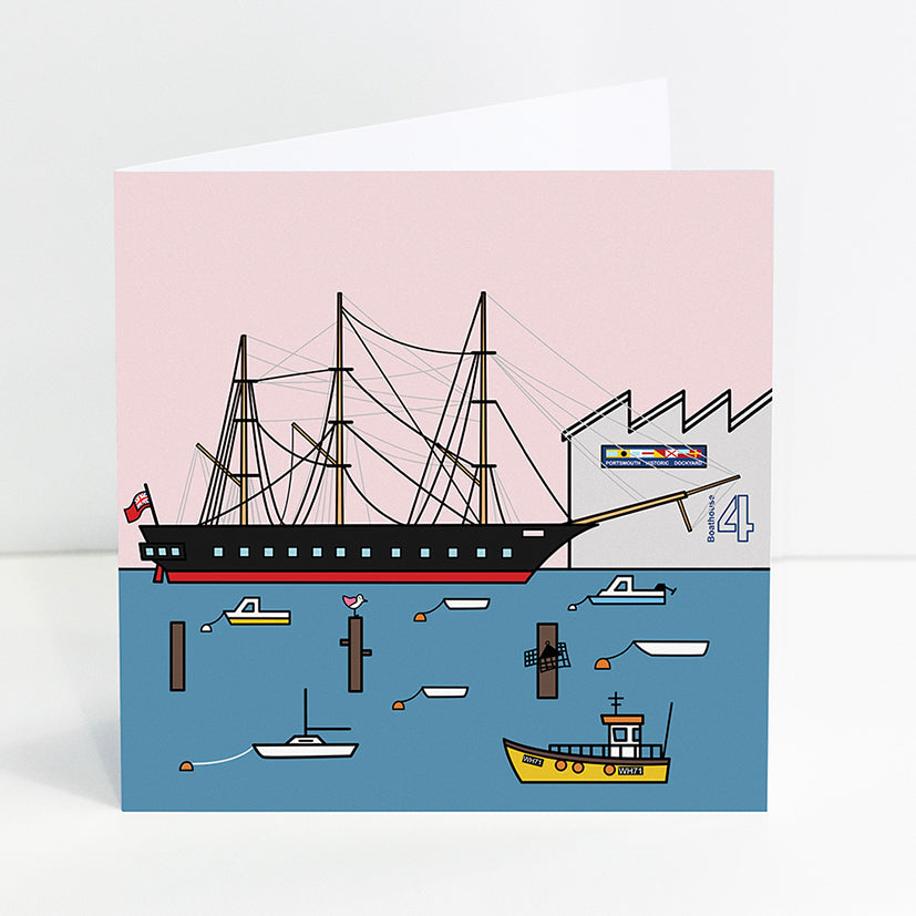 HMS Warrior - Historic Dockyard, Portsmouth - Card