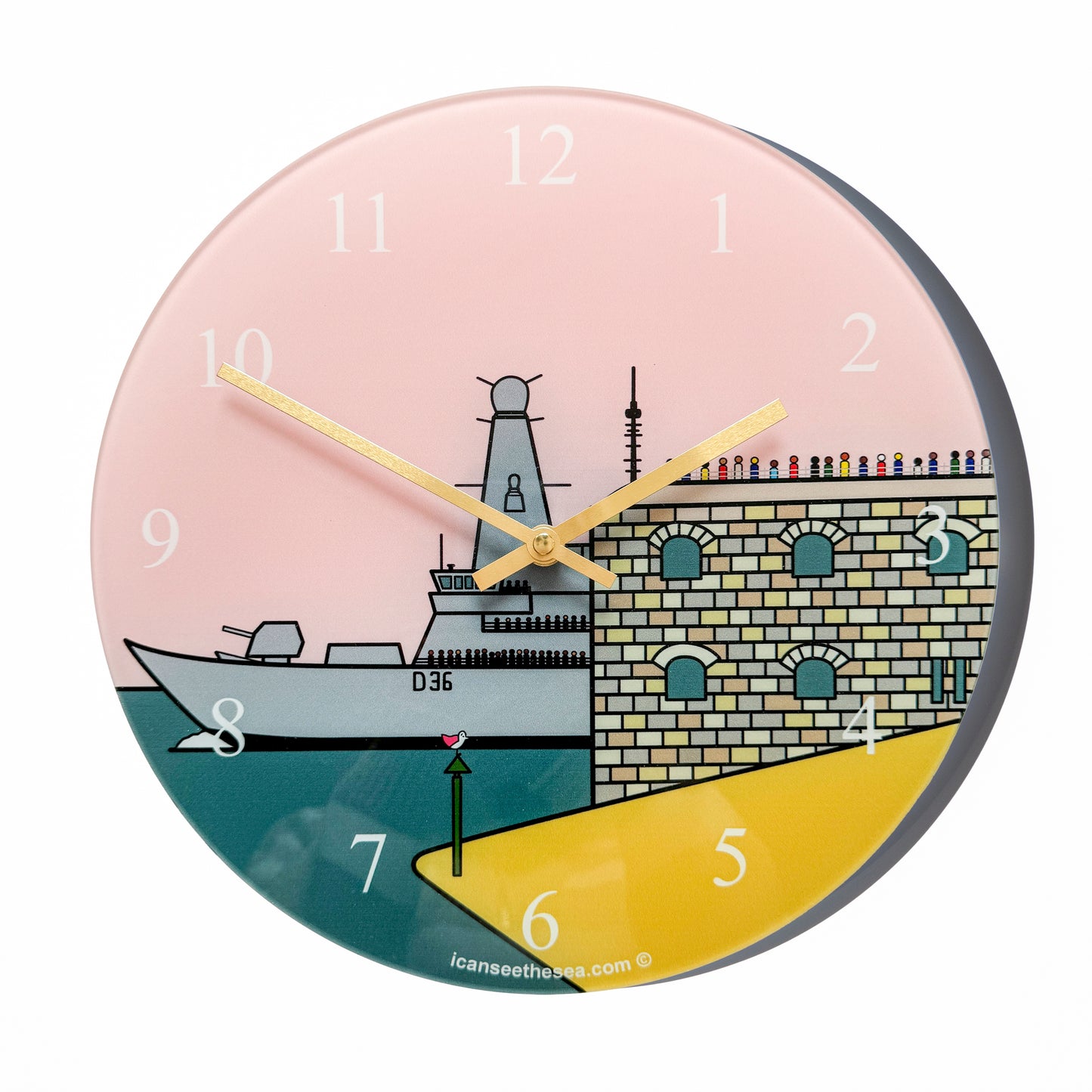 Long Wave Goodbye Clock