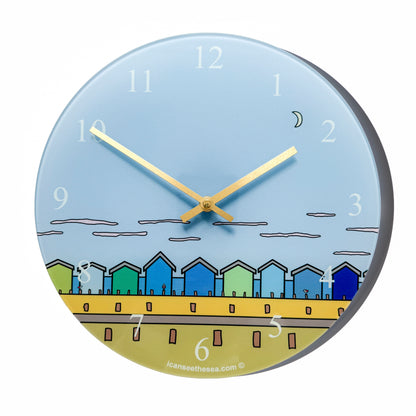 Moonlight Memories - Beach Huts - Clock