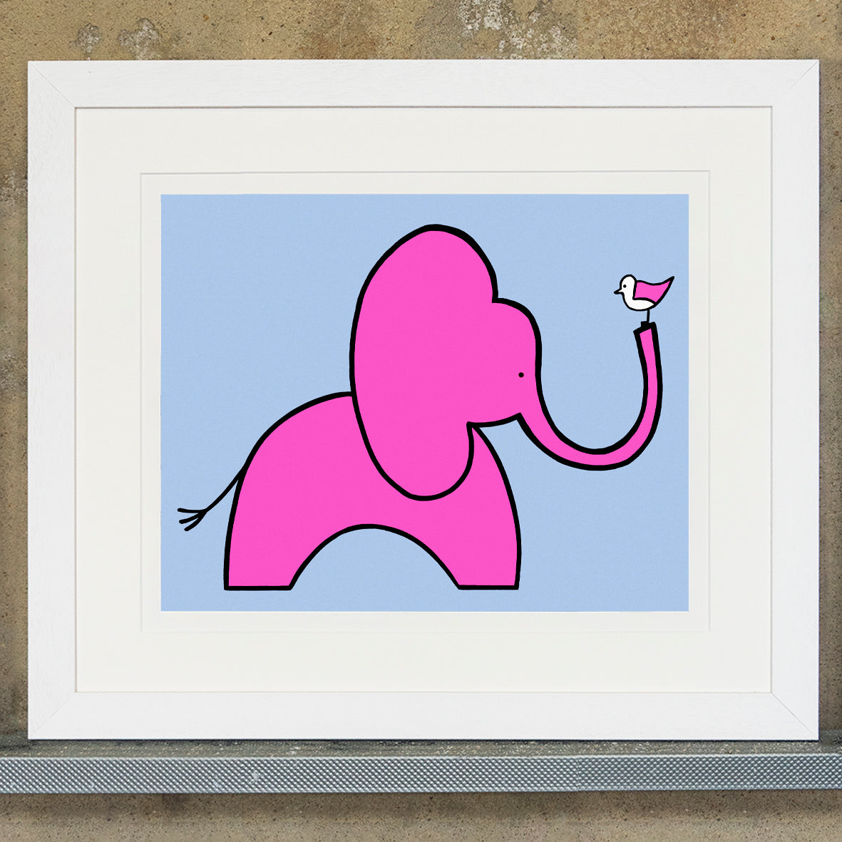 Pink Elephant - Art Print