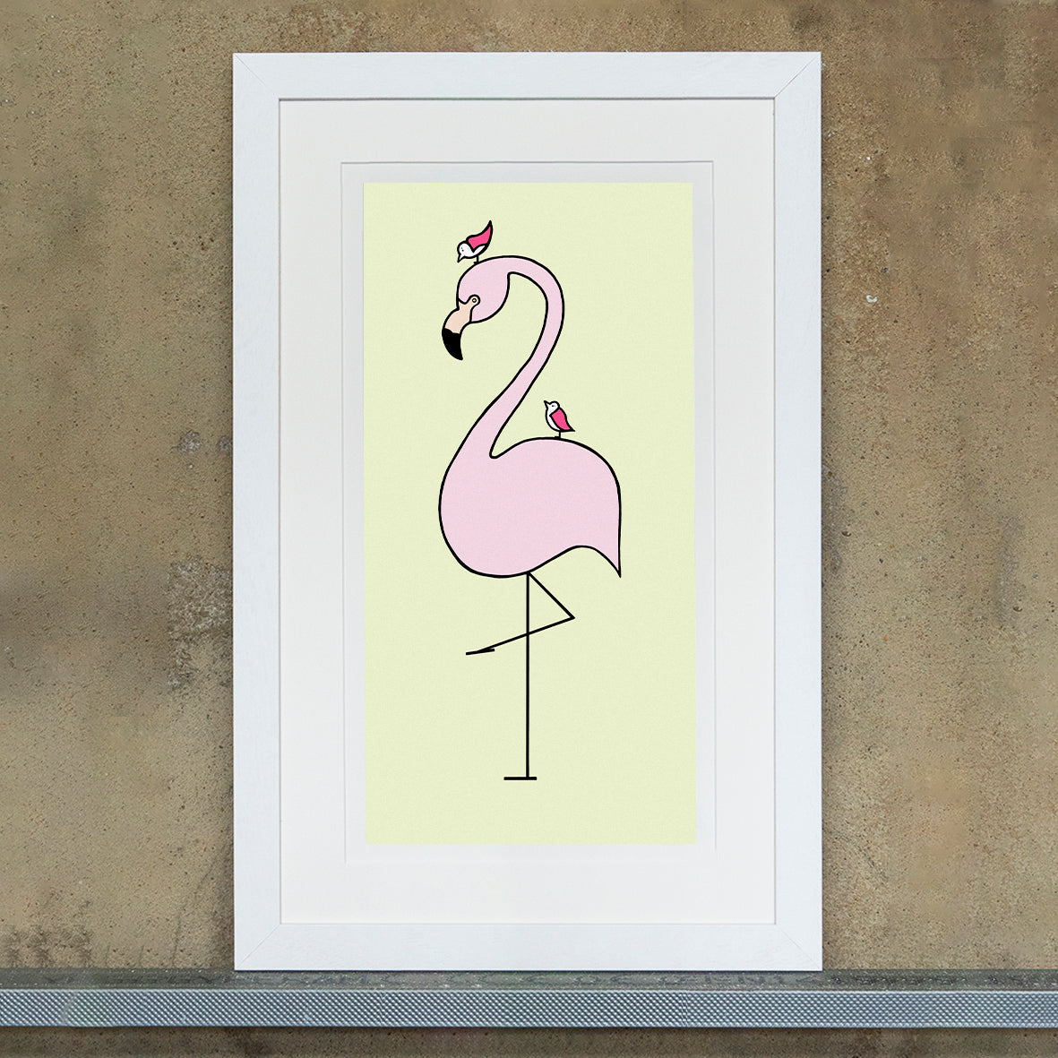 Pink Flamingo & Friends - Art Print