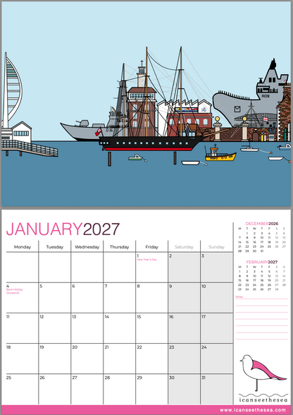 icanseethesea 2027 Calendar