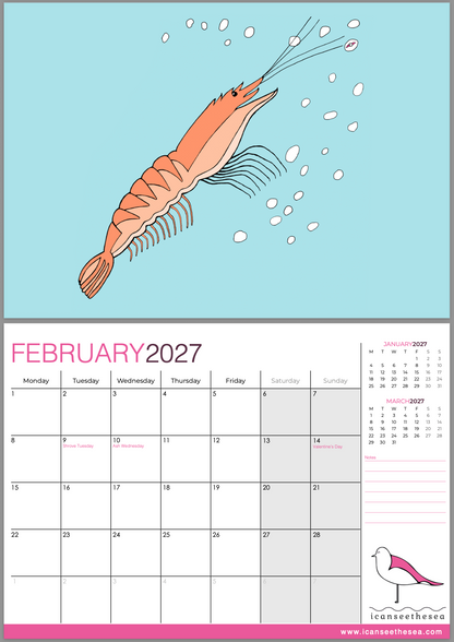 icanseethesea 2027 Calendar