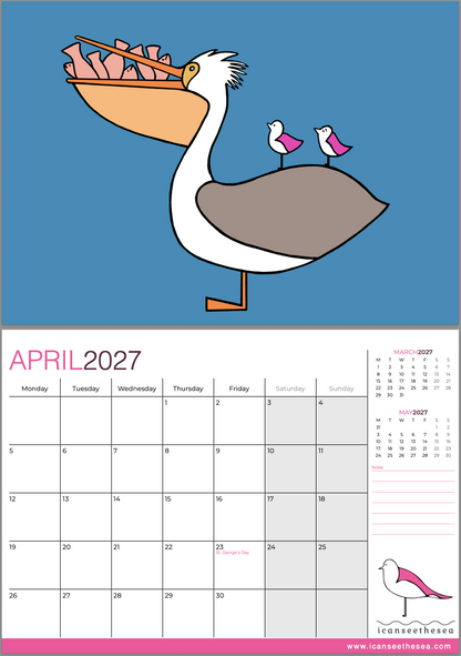 icanseethesea 2027 Calendar