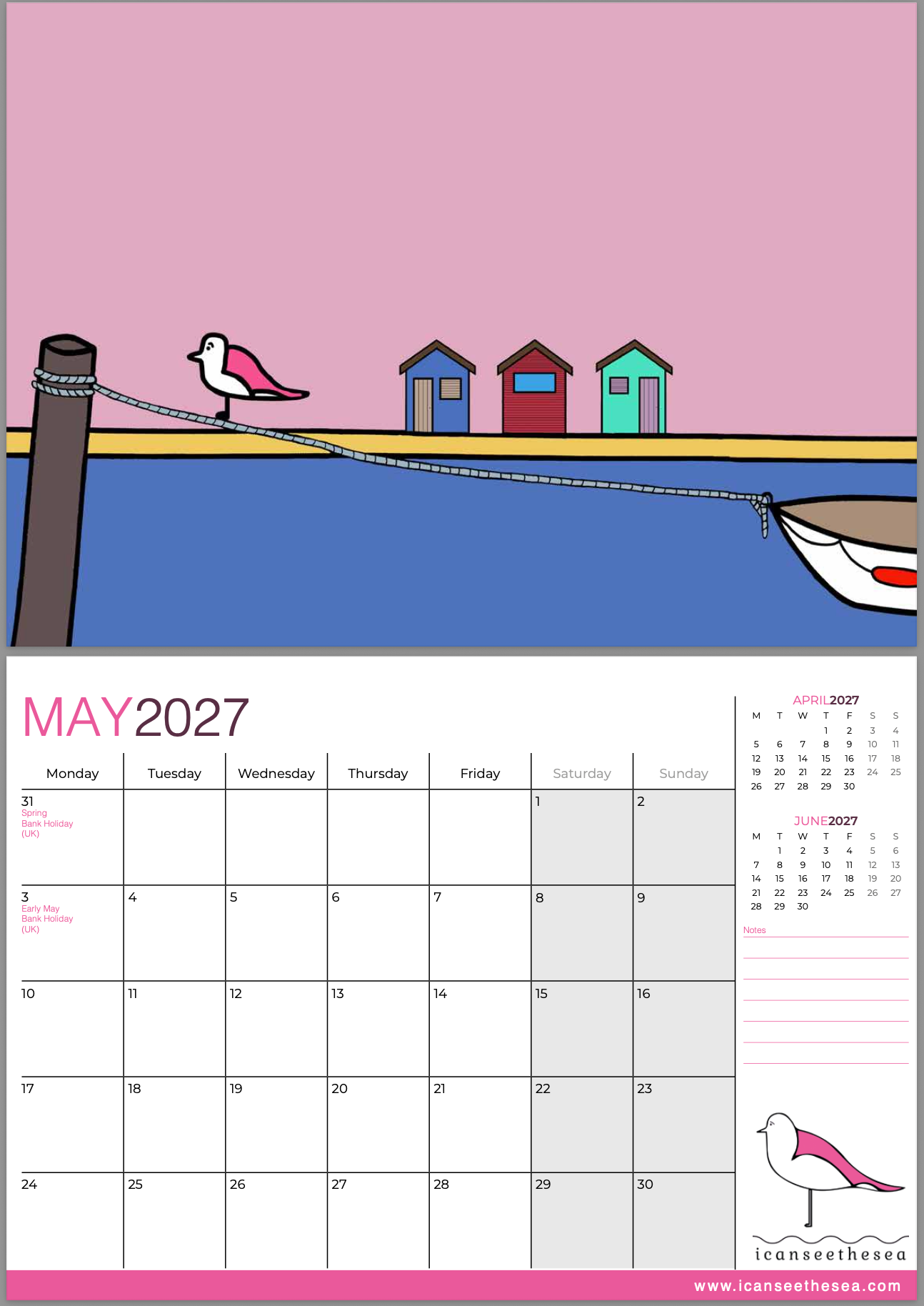 icanseethesea 2027 Calendar