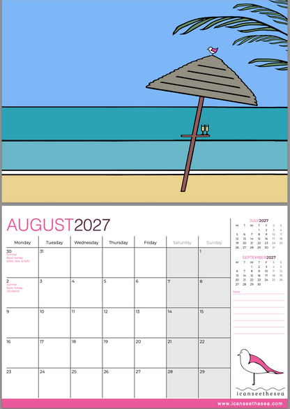 icanseethesea 2027 Calendar