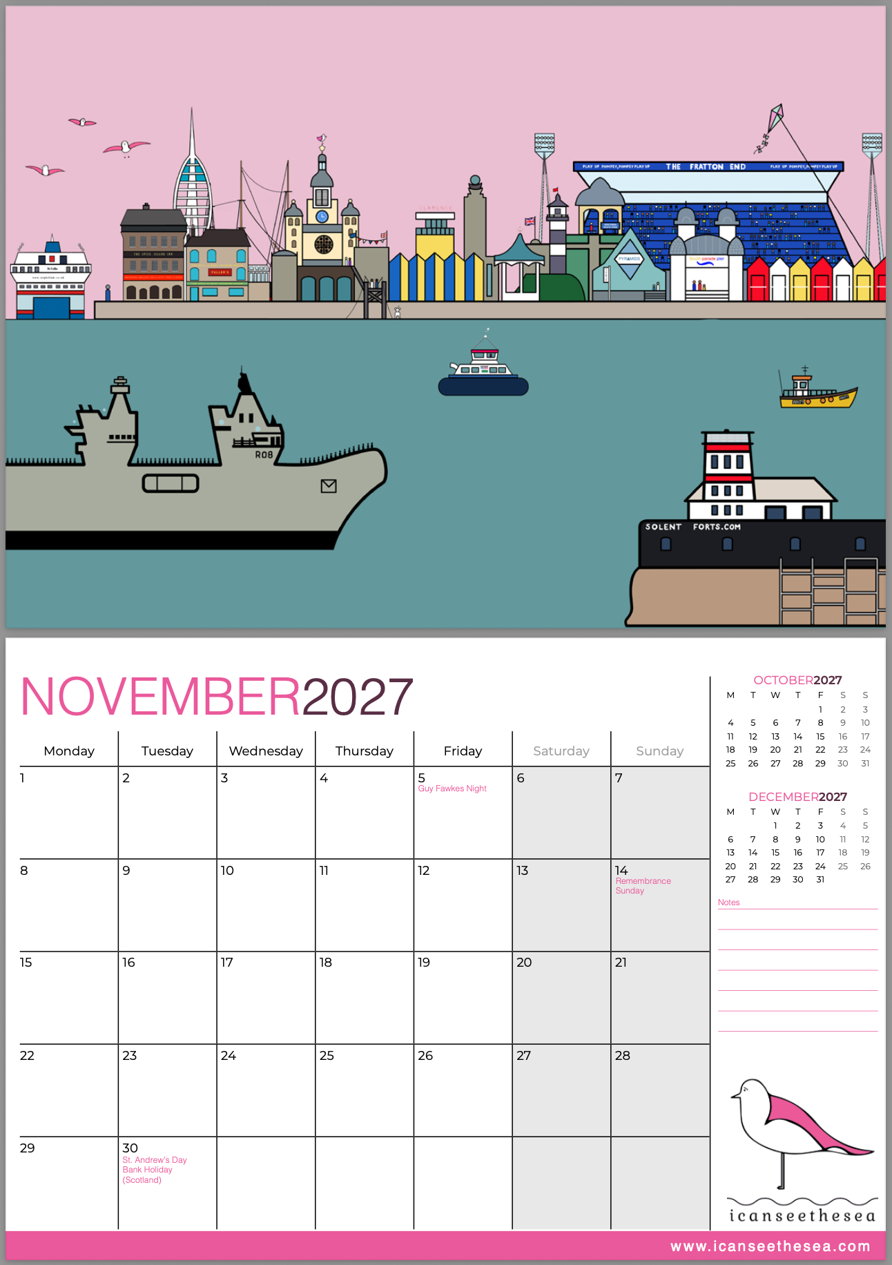 icanseethesea 2027 Calendar
