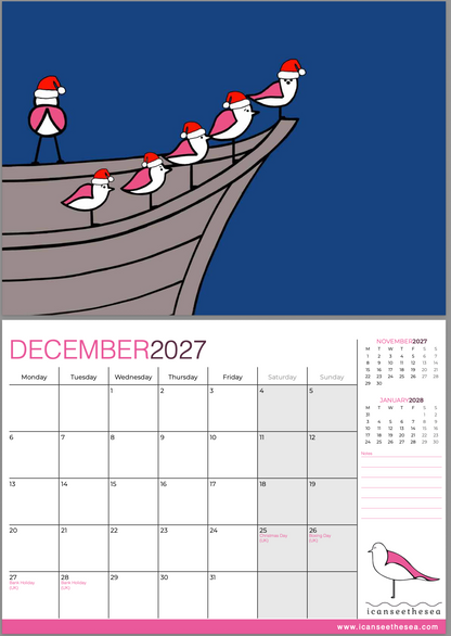 icanseethesea 2027 Calendar