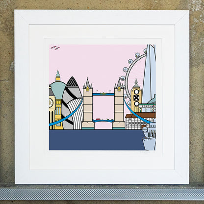 Sightseeing in London- Square Art Print