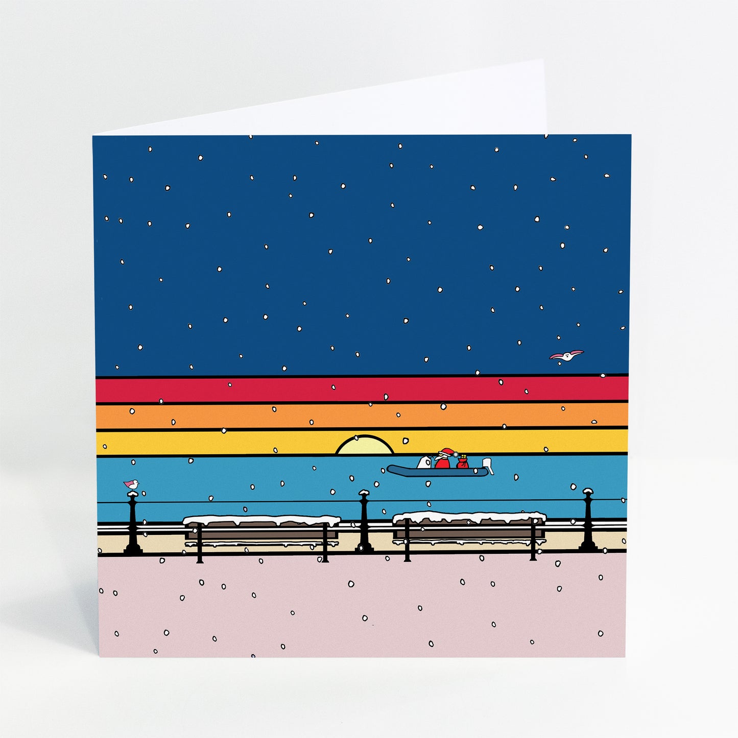 Sunset Santa - Christmas Card