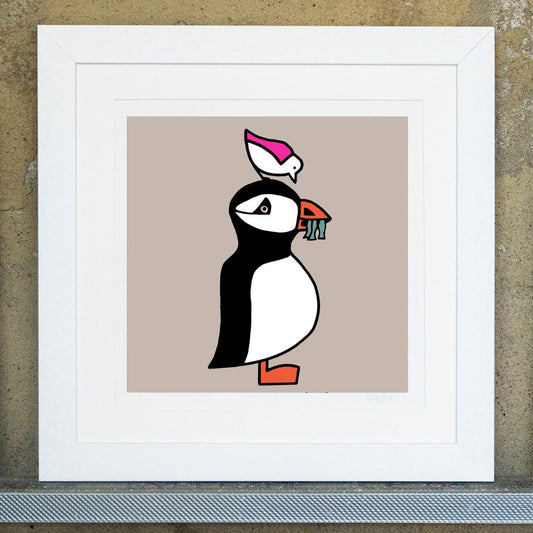 Puffin Love - Square Art Print