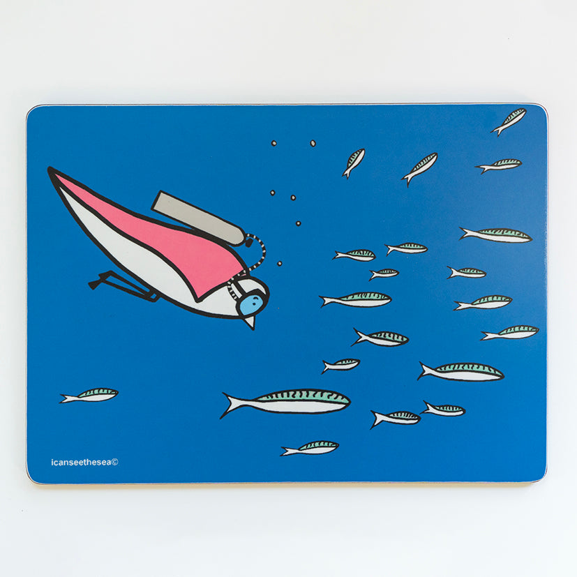 Scuba Diving Seagull Placemat